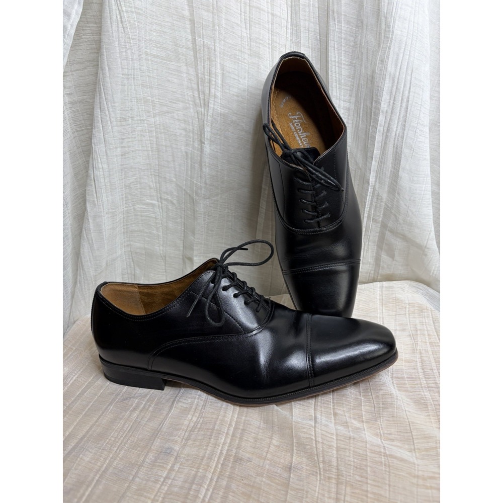 Florsheim Mens 11M Black Leather Cap Toe Oxford Dress Shoes Memory Foam